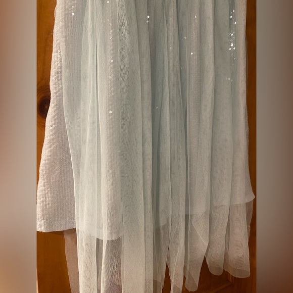 Arizona jeans company Other - ARIZONA JEANS CO Fully Lined Tulle Maxi Shimmery Sequins Blue Silver TuTu Skirt